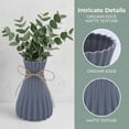 thumbnail image 2 of Unique Bargains Modern Geometric Unbreakable Flower Vase Grey 4.7" x 4.7" x 6.7", 2 of 7