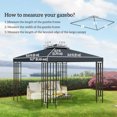 thumbnail image 3 of Outsunny Auvent de Gazebo Carré à 2 Niveaux 10 Pieds x 10 Pieds, Toile de Remplacement pour l'Extérieur, Jardin, Pare-Soleil, Gris Anthracite, 3 of 10