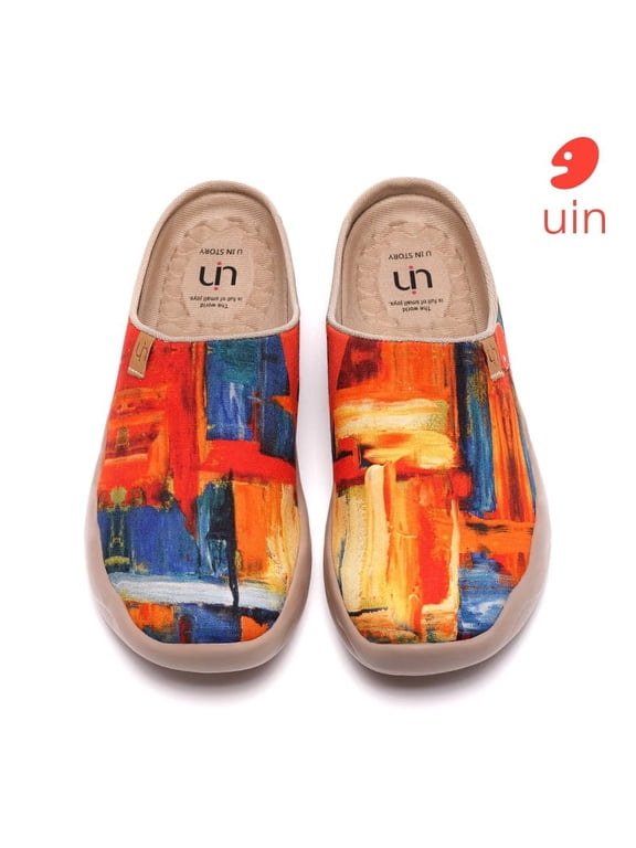 NEW Women's Fashion Art Sneaker Painted Canvas Slip-On Ladies Wide Travel Shoes