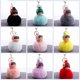 thumbnail image 2 of LLavero de muñeca bebé durmiente, pompón de flores, Bola de piel de conejo, llavero de coche esponjoso, 2 of 5