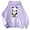 Purple, variant on Leisure Hoodies for Womens Cute Long Sleeve Hooded Cartoon Panda Graphic Print Sweatshirt Girls Loose Fit Pullover Blouses Purple,S
