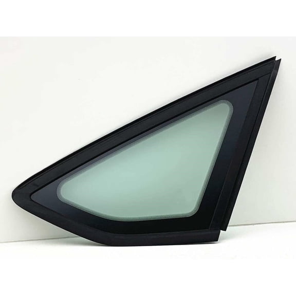 Black Moulding Style Passenger Right Side Quarter Window Quarter Glass Compatible with Ford Focus/Focus Rally Sport 4-Door Hatchback 2012-2018 Models