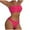 Hot Pink swimsuits for Women, variant on HAPIMO Women's 2Pc Bikini Sets Cutout Soild Color Summer Beach Strapless High Cut Tropical Hawaii Swimsuit Trendy Bikini Black L