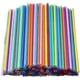thumbnail image 1 of 100/300/500/1000 Pcs Colorful Plastic Long Disposable Drinking Straws, 1 of 5