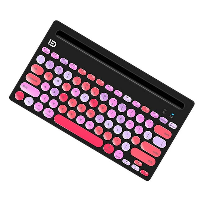 Mini máquina de escribir con Bluetooth de teclas redondas de 79 negro jinwen Teclado bluetooth