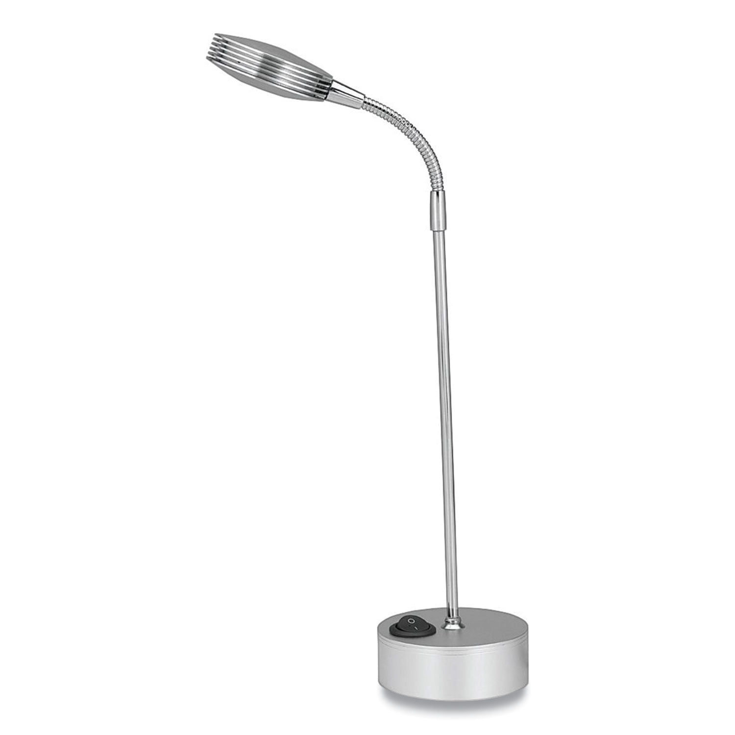 V-Light LED Task Lamp with Gooseneck Arm, 11.4" to 16" High, Silver
