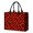 Red and Black Wavy Checkered Pattern, variant on Red and Black Wavy Checkered Pattern Beach Tote Bag, Gym Weekend Bag with Inner Pocket & Removable Bottom, Waterproof Twill Gifts for Birthday Christmas Thanksgiving