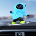 thumbnail image 4 of Divertido mini oso deslizante decoración del coche lindo consola central oso móvil (azul), 4 of 9