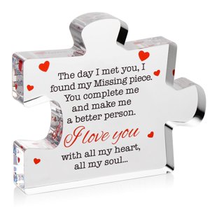 Valentines Day Gifts - I Love You Gifts for Him Her - Acrylic Puzzle Printed Message - Birthday Wedding for Boyfriend Girlfriend - I Love You Presents for Husband Wife
