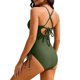 thumbnail image 4 of Traje de baño de una pieza para mujer, conjuntos de bikini para mujer, moda de primavera para mujer, estilo falda de color sólido conservador, conjunto de traje de baño con abertura y unión, 4 of 9