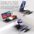 thumbnail image 5 of 3 in 1 Charging Station for Apple Devices, Faster Mag-Safe Charger Stand, Magnetic Wireless Charger Station for iPhone 15/14/13/12 Series, Apple Watch Series,  Pro(Black), 5 of 6