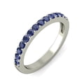 thumbnail image 1 of 1 Carat Sapphire Wedding Ring Band in White Gold, 1 of 4