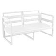thumbnail image 2 of Mykonos Patio Loveseat White with Acrylic Fabric Charcoal Cushions, 2 of 8