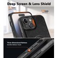 thumbnail image 3 of Classy Design Luxury Leather Phone Case for iPhone 15 Non-Slip Grip Full Body Ultra Slim Protective Case (2023,6.1”) (Black), 3 of 11