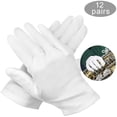 thumbnail image 1 of guante de algodón blanco, guante blanco, guantes de tela blanca, guantes de trabajo blancos, guantes hidratantes, guantes de inspección de joyas, guantes protectores blancos Ormromra QH-131, 1 of 7
