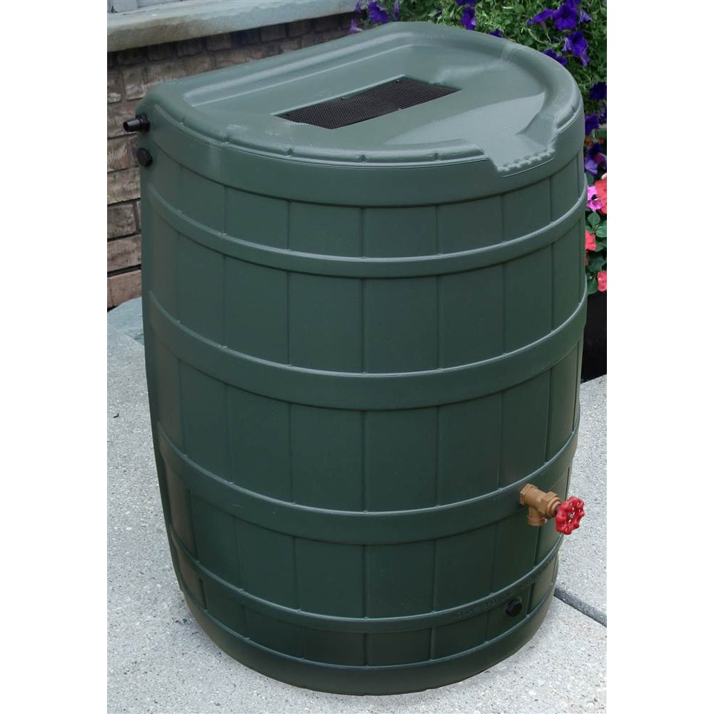 Rain Barrel in Deep green