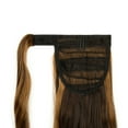 thumbnail image 5 of Long KiLELINTAy Drawstring Ponytail for Women, Curly Hair 22 Inch Clip in Ponytail Extension, Wrap Around Black Synthetic Ponytail Magic Paste Ponytail Hairpiece (Natural Black), 5 of 8