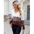 thumbnail image 4 of Zeagoo Womens Sweaters Fall Casual Long Sleeve V Neck Shirts Lightweight Crochet Ribbed Knit Pullover Tops, 4 of 6