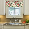 thumbnail image 2 of Yayeee Kitchen Valance Rod Pocket 54" x 18" Living Room Window Curtain, Apple Leaves Pattern, 2 of 6