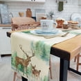 thumbnail image 5 of Deer Trees Christmas Table Runner, Seasonal Winter Xmas Holiday Kitchen Dining Table Decoration for Home Party Decor 13x72 Inch, 5 of 5