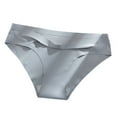thumbnail image 2 of rygai Women Underpants Mid Waist Seamless Soft Sweat Absorption Anti-septic Breathable Comfortable Women Briefs for Inner Wear,Gray 2XL, 2 of 6