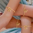 thumbnail image 6 of Turandoss Bridesmaid Gifts Tie The Knot Bridesmaid Bracelet With Initial A Bridesmaids Proposal Gifts for Wedding Matron Maid Of Honor Gift Gold Plated Heart Knot Charm Bracelets for Women Jewelry, 6 of 9