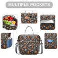 thumbnail image 2 of Gray Halloween Pumpkins Skulls and Bones Womens Lunch Box for Work,Insulated Large Lunch Bag for Tween and Teen,Loncheras Para Mujer,Leakproof Adult Lunch Bag for Work,Beach,Travel,Picnic,Camping, 2 of 7