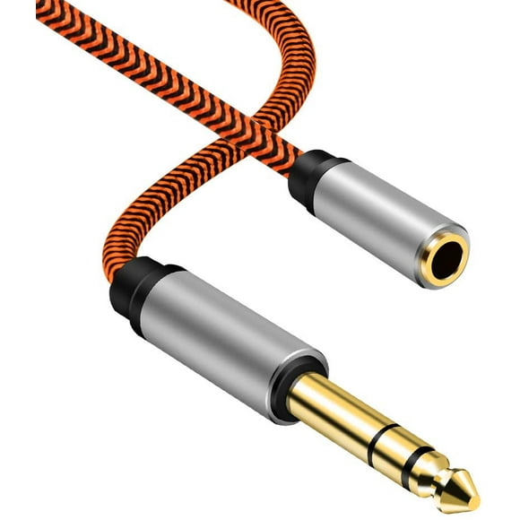 Adaptateur Casque 1/4 à 3.5mm 12 Pieds, LiuTian TRS 6.35mm 1/4 Mâle vers 3.5mm 1/8 Femelle Prise Stéréo Adaptateur Audio