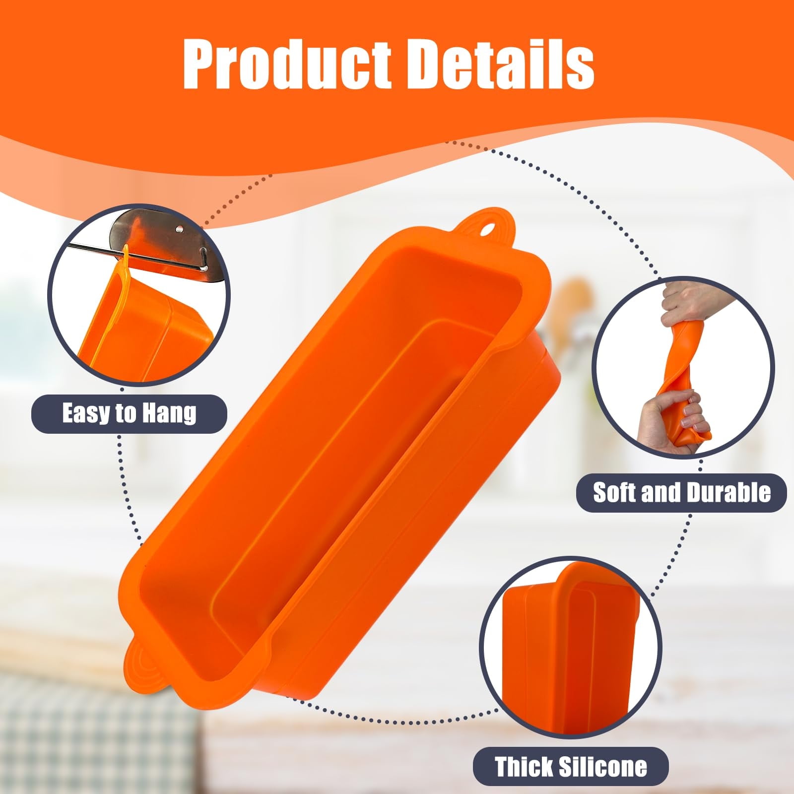 1Pcs Griddle Accessories Grease Catcher, Silicone Cup Liners for Blackstone 36" 28" 22" 17" Griddle, with 1PCs Silicone Grease Cup Liners,Grease Trap for Black Stone Griddle (Orange, Long Hook)