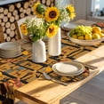 thumbnail image 6 of Round Woven Placemats set of 8, Black African Women Washable&Heat Resistant Plastic Wipeable Placemats for Round Table Animal Giraffe Elephant Kitchen Dining Table Decor, 13in, Burnt Orange, 6 of 9