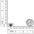 thumbnail image 6 of Gem Stone King 2.04 Ct Oval Red Garnet Blue Diamond 925 Sterling Silver Ring, 6 of 6