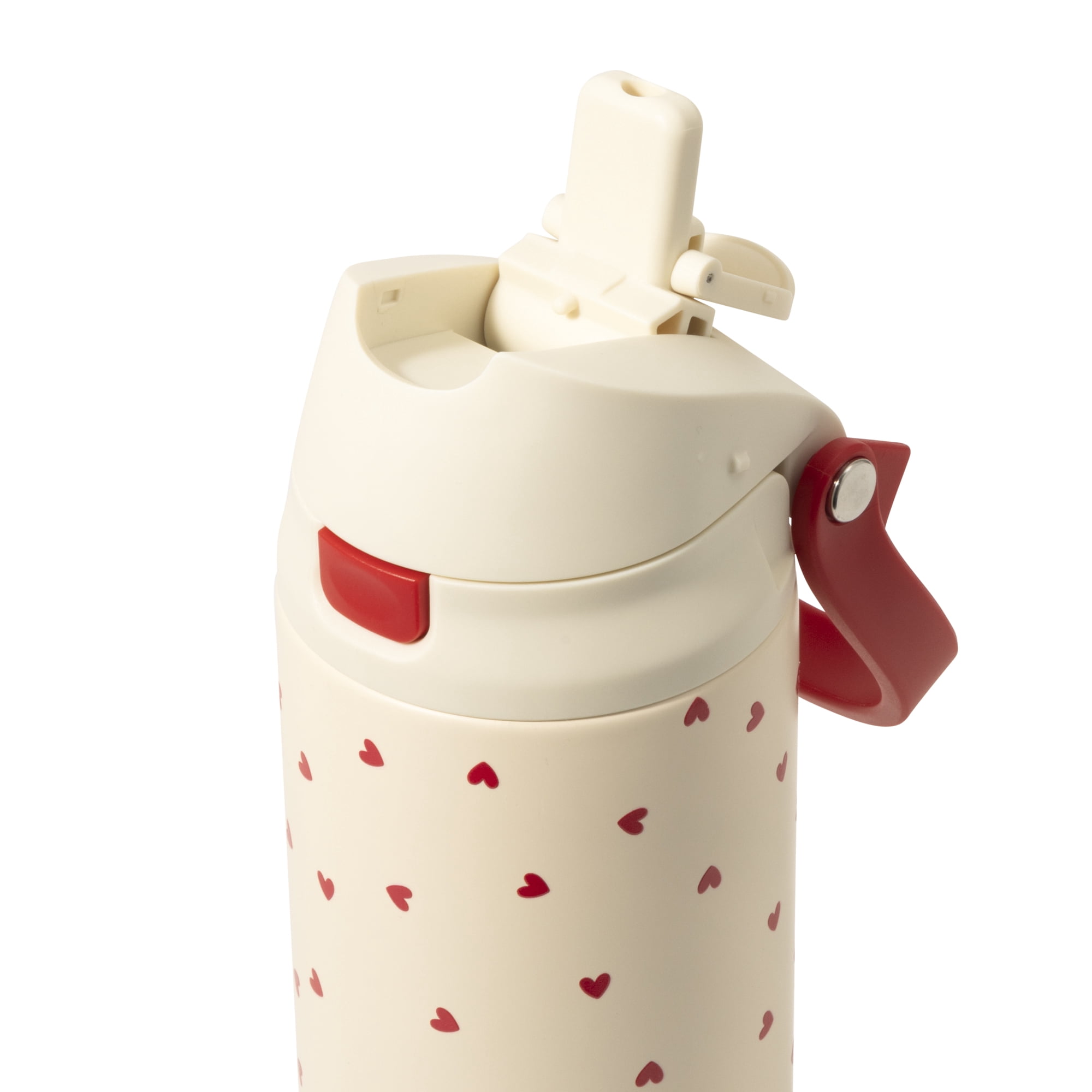 TAL 24oz Stainless Steel 2-in-1 Water Bottle with Straw and Chug Lid, Hearts