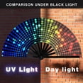 thumbnail image 3 of Ventilador plegable Hand Rave dmjuncong fluorescente con bolsa grande, 3 of 6