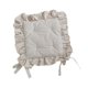 thumbnail image 5 of Cojín cuadrado con volantes para silla, con lazos, , antideslizante, multiusos, decorativo, para cocina, decoración de bodas., 5 of 8