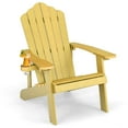 thumbnail image 1 of Costway Patio HIPS Adirondack Chair with Cup Holder Weather Resistant Outdoor 380LBS Yellow, 1 of 10