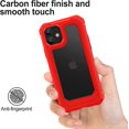 thumbnail image 5 of Compatible con Funda para iPhone 12, Funda Delgada Mate Antigolpes y Antihuellas de 4 Esquinas para iPhone 12 Pro de 6,1 Pulgadas (2020)-Rojo, 5 of 5