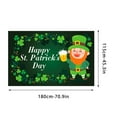 thumbnail image 2 of Pompotops St Patrick's Day Large Banner Double Printed Banner Shamrocks Hat Gold Coins Luck Green Yard Sign Trefoil Poster Photo Irish Holiday Decorations, 2 of 5