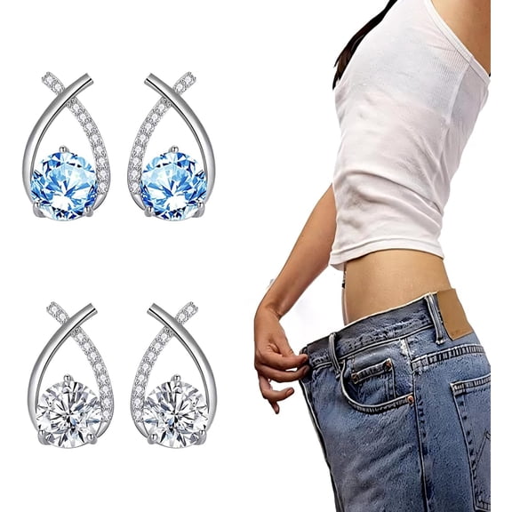 Lymphatic Earrings For Women Rhinestone Hoop Earrings Trendy Jewelry Gifts Stocking Stuffers[Z4386]