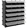 thumbnail image 6 of vidaXL Adult Shoe Storage Organizer with Doors Shoe Rack with Wood Hammer, Black, 6 of 7