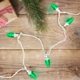 thumbnail image 2 of 25 Count Green LED C7 Christmas Lights, 16 ft White Wire, 2 of 3