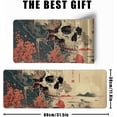 thumbnail image 3 of Skull Mouse Pad Japanese Ukiyo-e Mouse Pad XL Anime Big Mouse Pads for Desk Large Gaming Large Mouse Pad for Men Desk Pad with Stitched Edges Non-Slip Large Computer Mat, 31.5x11.8 in, 3 of 6