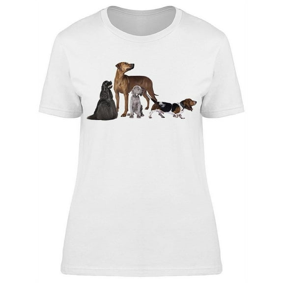 Group Of Dogs, Distracted T-Shirt Women -Image by Shutterstock, Female Small