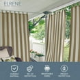 thumbnail image 2 of Modes Maison 026865874464 Rideau de Fenêtre à Rayures Intérieur/extérieur Panneau Unique 50”x84” Naturel, 2 of 9