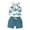 A-Blue, variant on Newborn Boys' Outfits Sleeveless Coconut Tree Print Tops Shorts Summer Loose Beach Sports Outfit Set Blue