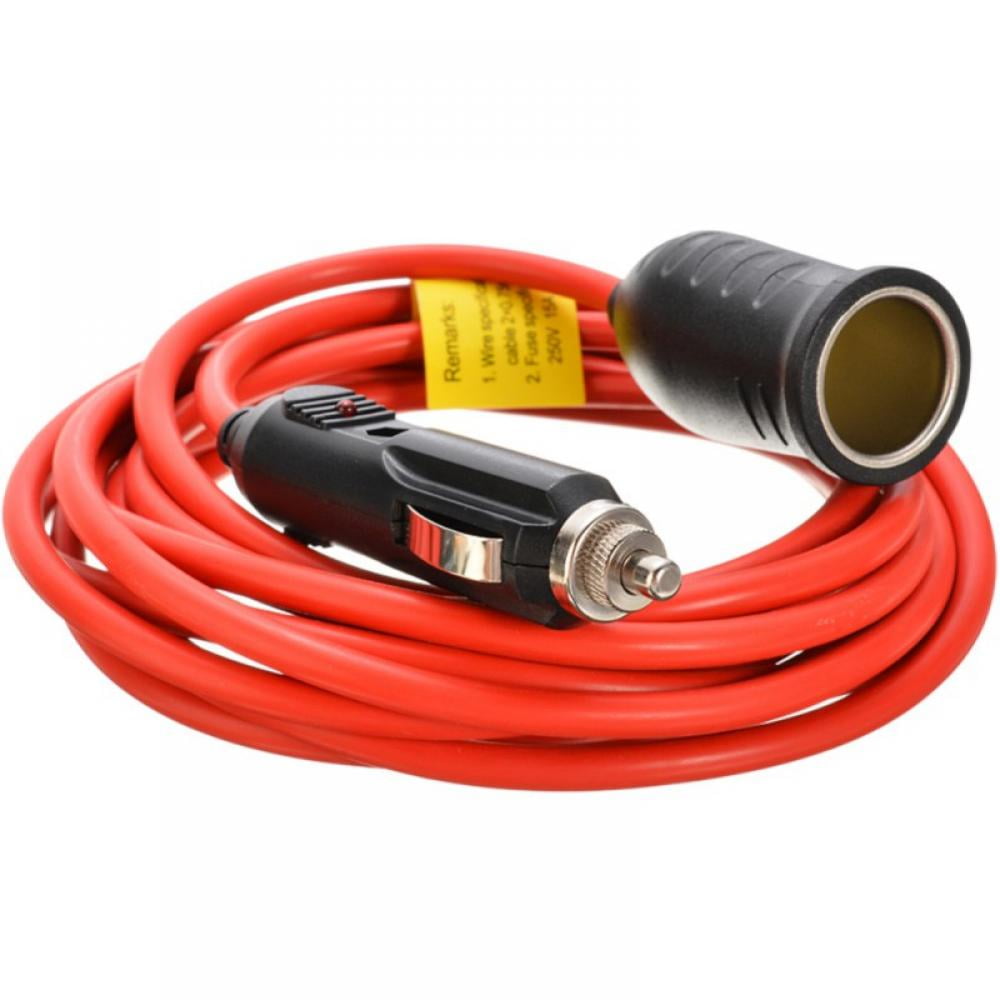 Cigarette Lighter Extension Cord Plug 12FT 18AWG Car Charger Cable 12