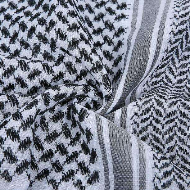 Hombres Arab Shemagh Bufanda, Poliéster Musulmán Musulmán Medio Oriente Keffiyeh Caballero Arabia Bufandas Hijab Diabarra Cawl Saudi Saudi Headwear Para Hombres Niños
