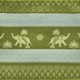 thumbnail image 6 of Olive Green Thai Elephant Sun Stripes Silk Throw Pillow Cushion Cover Set, 6 of 6