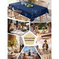 thumbnail image 5 of Navy Blue Flowers Table Cloth, Waterproof Tablecloth for Rectangle Tables, Rustic Abstract Floral Simple Art Reusable Washable Fabric Table Cover for Restaurant Kitchen Dining Tables 54"x108", 5 of 9