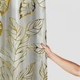 thumbnail image 3 of Chilfamy White Gold Tropical Palm Leaves Shower Curtain Abstract Banana Leaf Copper Chic Modern Botanical Plant Nature Aesthetic Bathroom Decor Waterproof White, 3 of 7