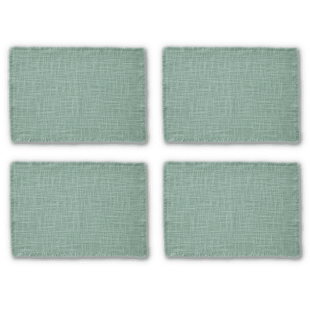 

Design Imports India Basket Fringe Placemats Jadeite - Set of 4